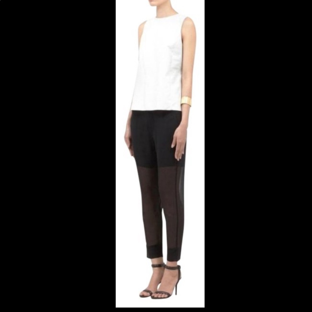 Vince black sheer pants size 10